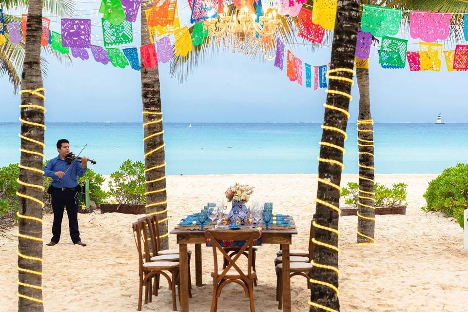 Cena intima mexicana