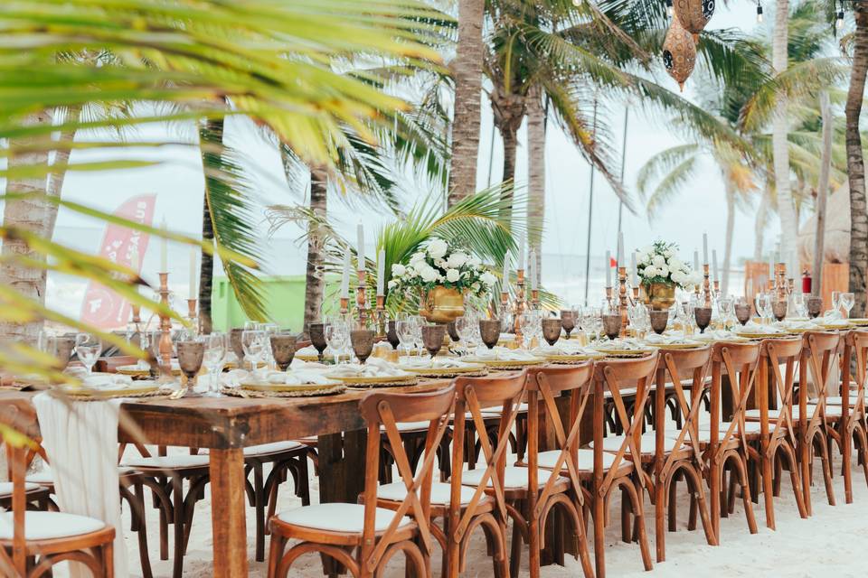 Boho chic reception