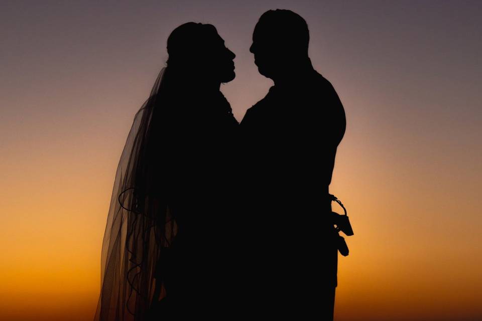 Novios siluetas