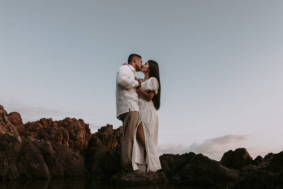 Pareja en el atardecer