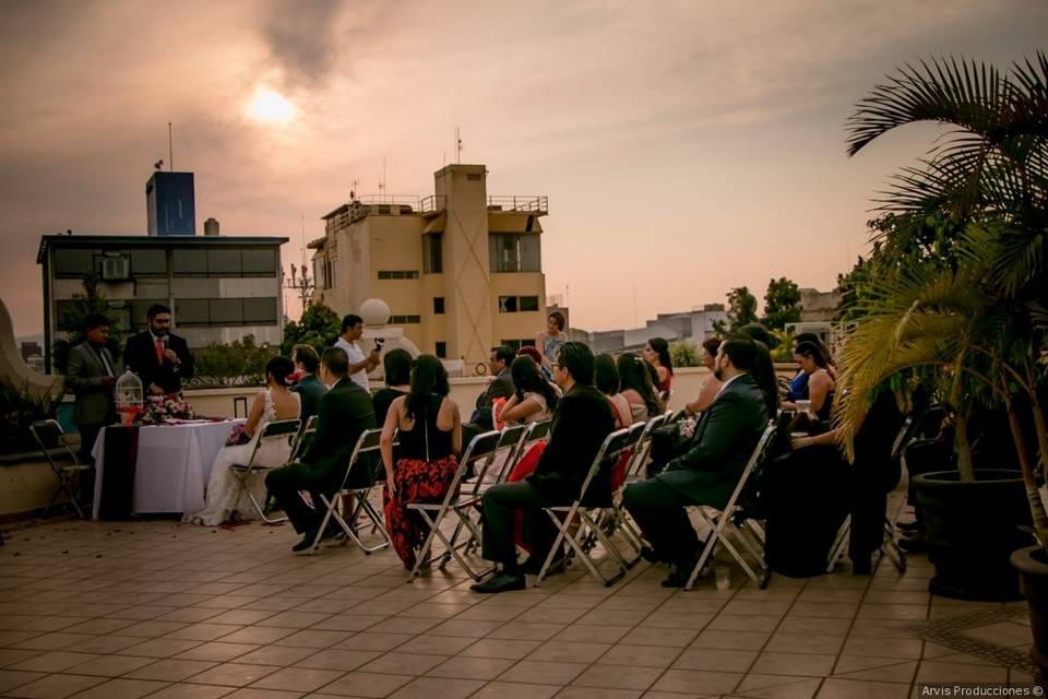 Ceremonia en terraza