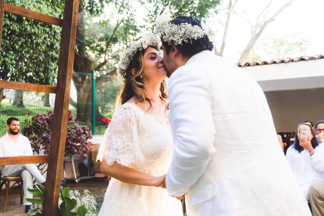 Beso en la ceremonia
