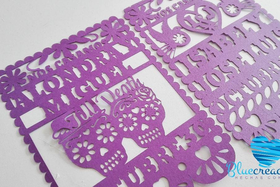 Invitación papel picado