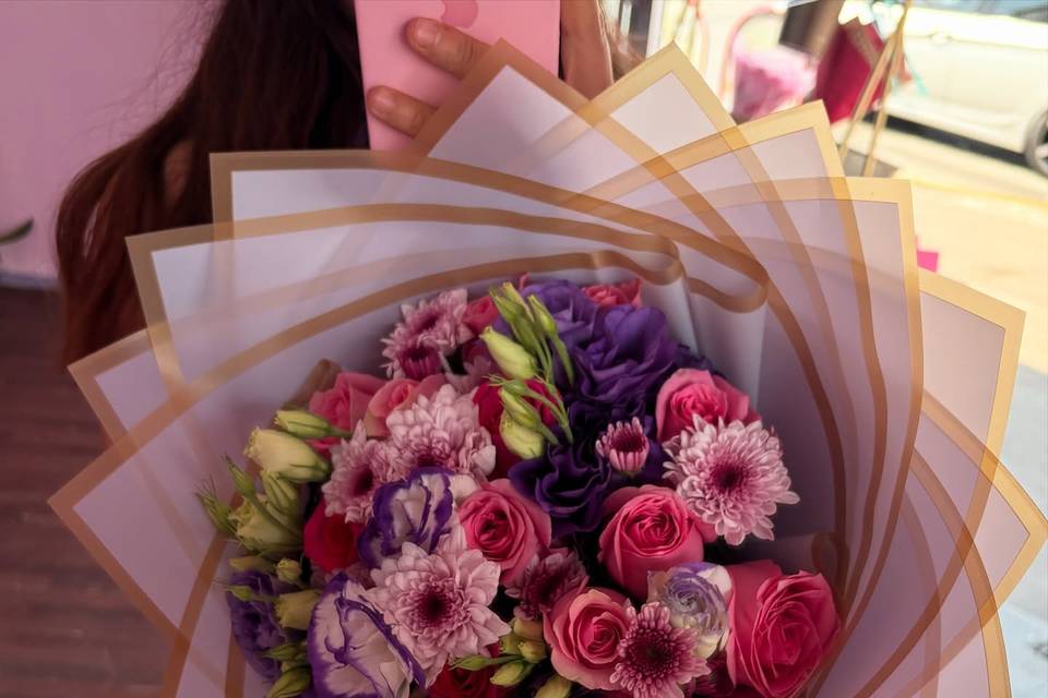 Rosa y morado