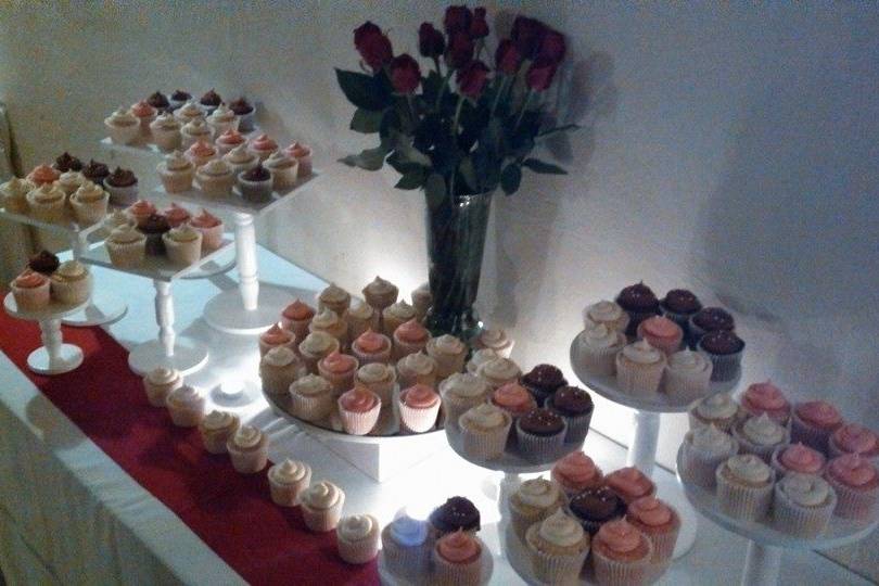 Mesa de cupcakes