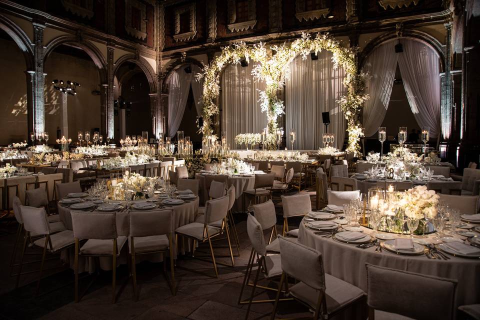 Decoración elegante de mesas