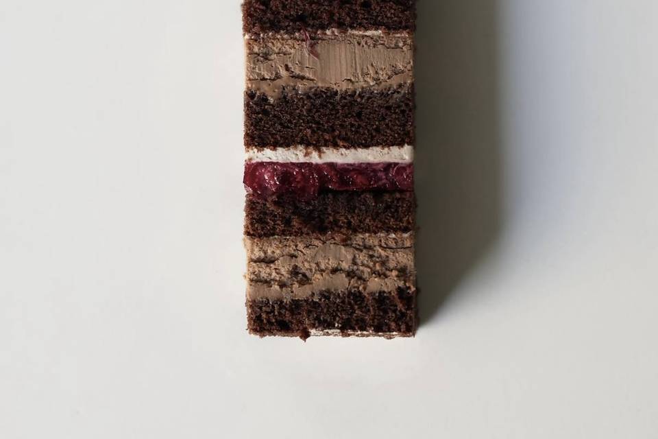 Cheesecake de chocolate con fresa