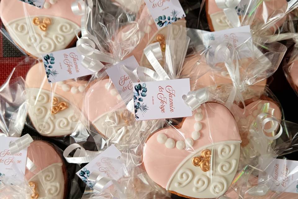 Galleta corazón novia
