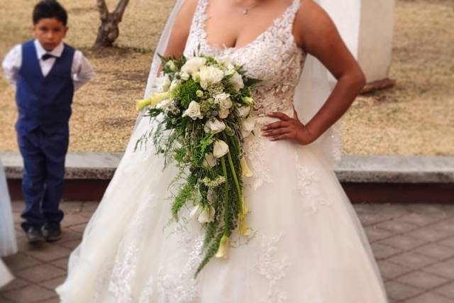 Ramo de novia con rosas