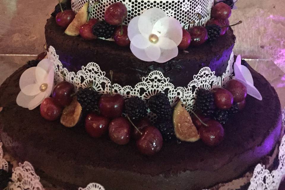 Chocolate wedding cake