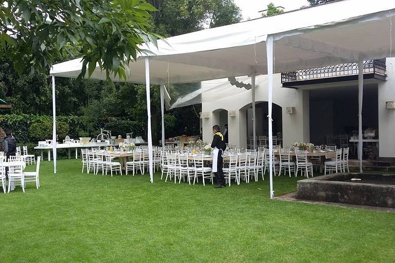 Carpa con silla tifany