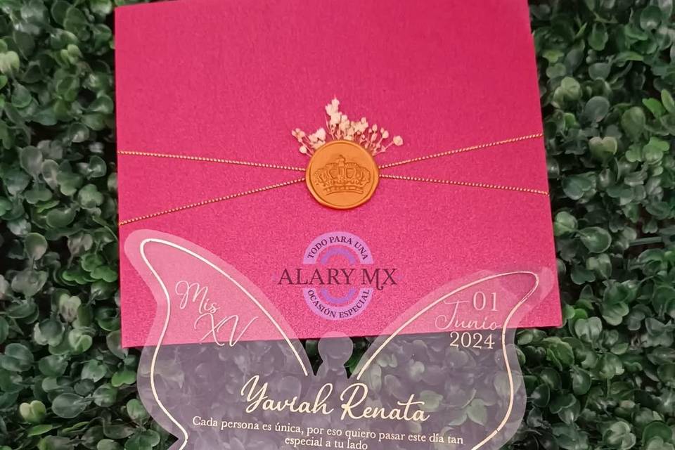 Invitación acetato Renata