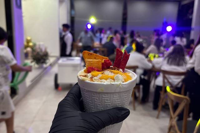 Elotes en evento