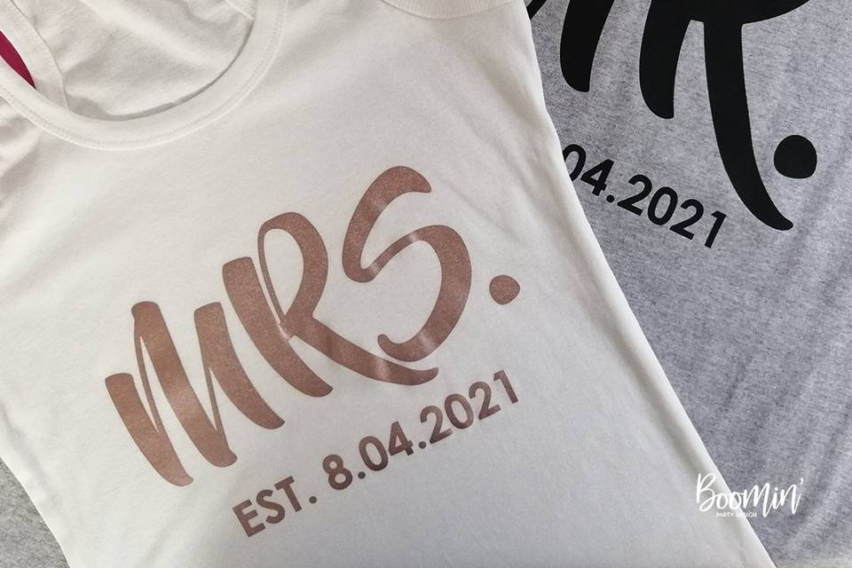 Playeras Mrs and Mr