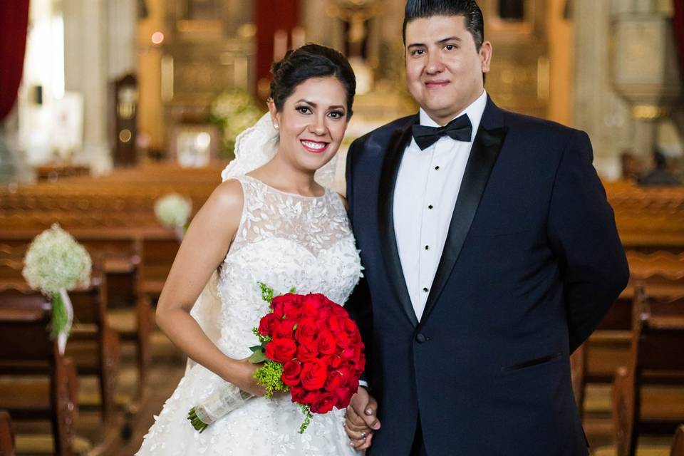 Una sonrisa de recién casados