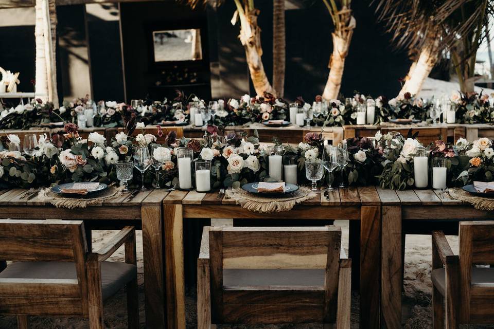 Romantic table set up