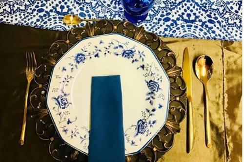 Plato talavera azul