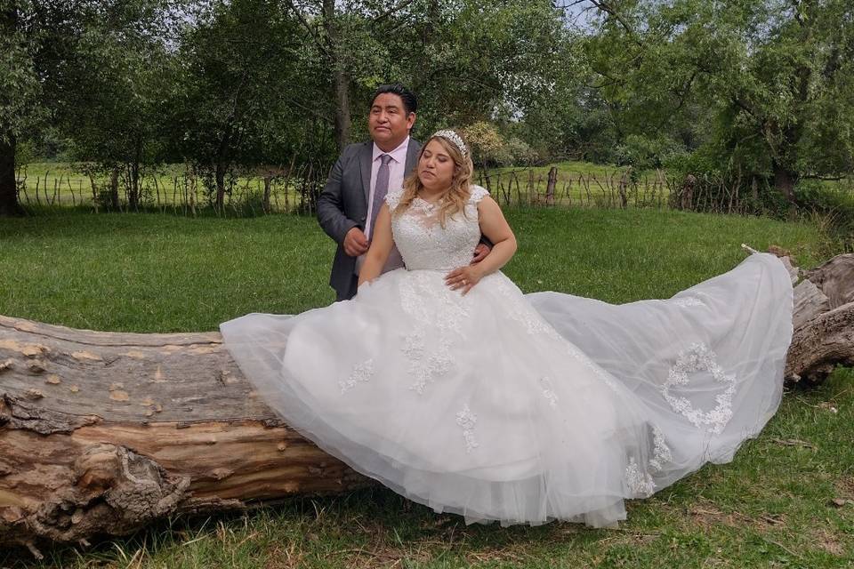 Sesión de fotos con los novios