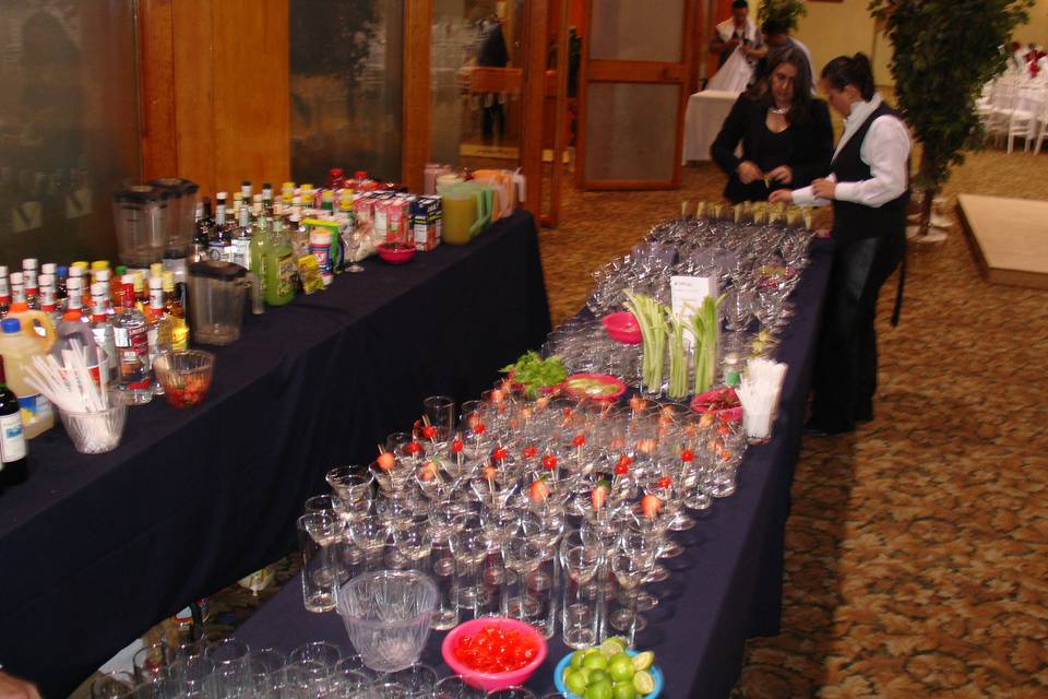 Preparación en el evento