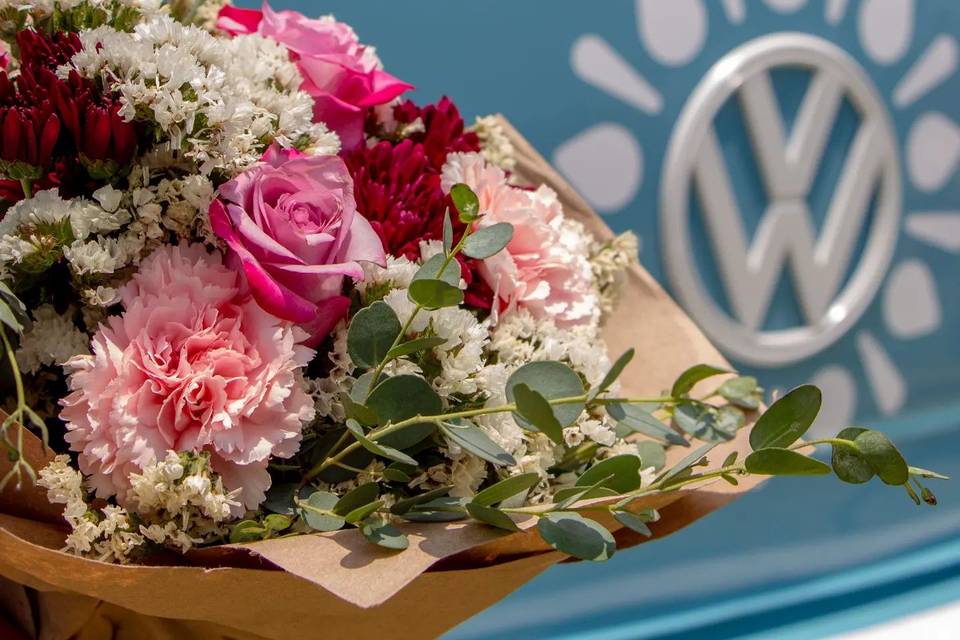 Ramo de flores rosas