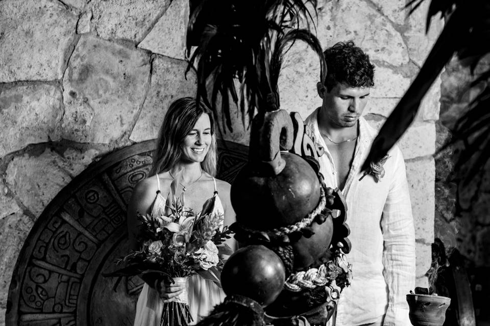 Romantic wedding in Cozumel