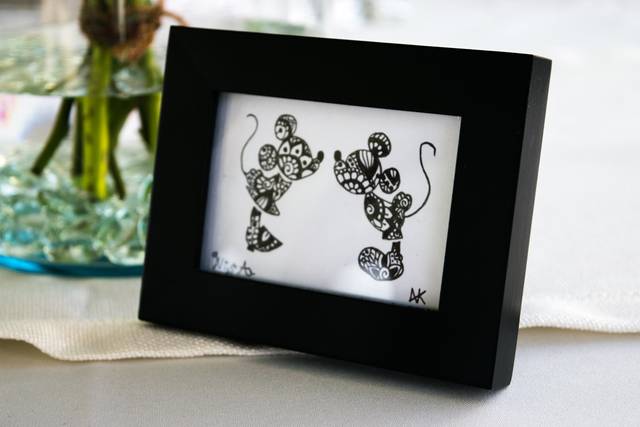 Recuerdo con técnica zentangle