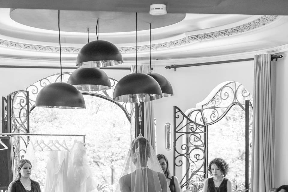 Novia princesa encaje velo deb