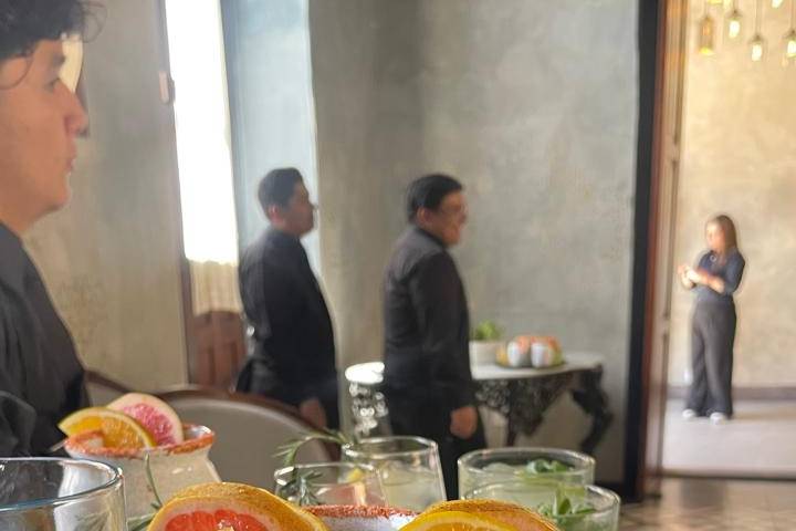 Cantarito de barro blanco