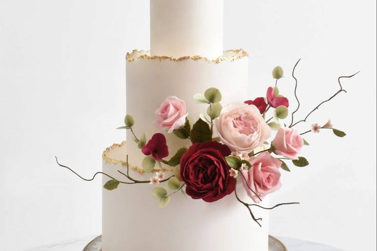 Pastel con rosas