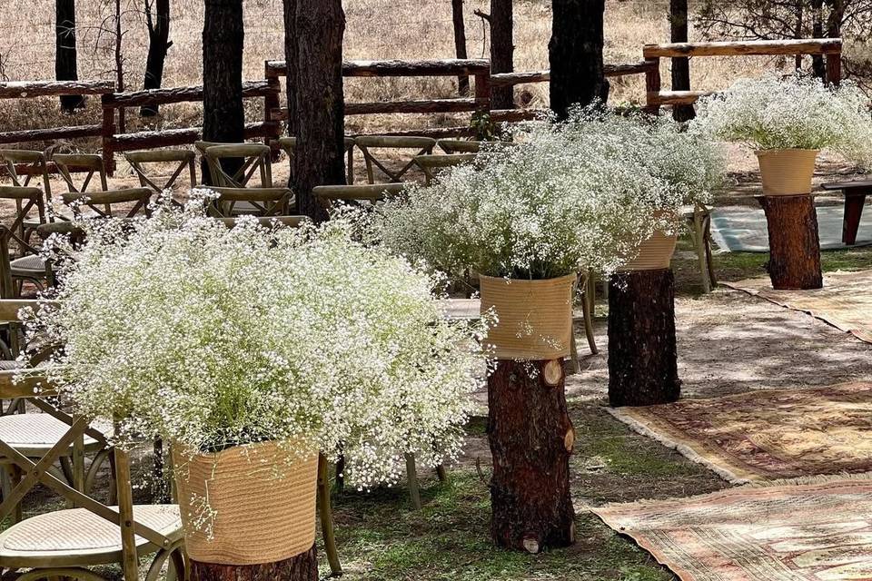 Arreglo floral blanco