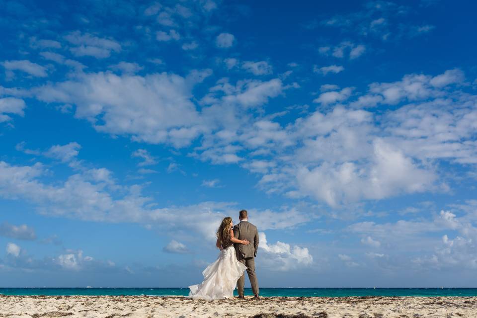 Cancun Wedding Beach Photo