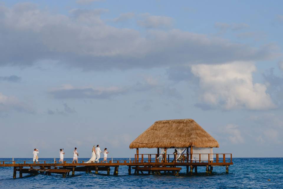 Cancun Wedding Beach Photo