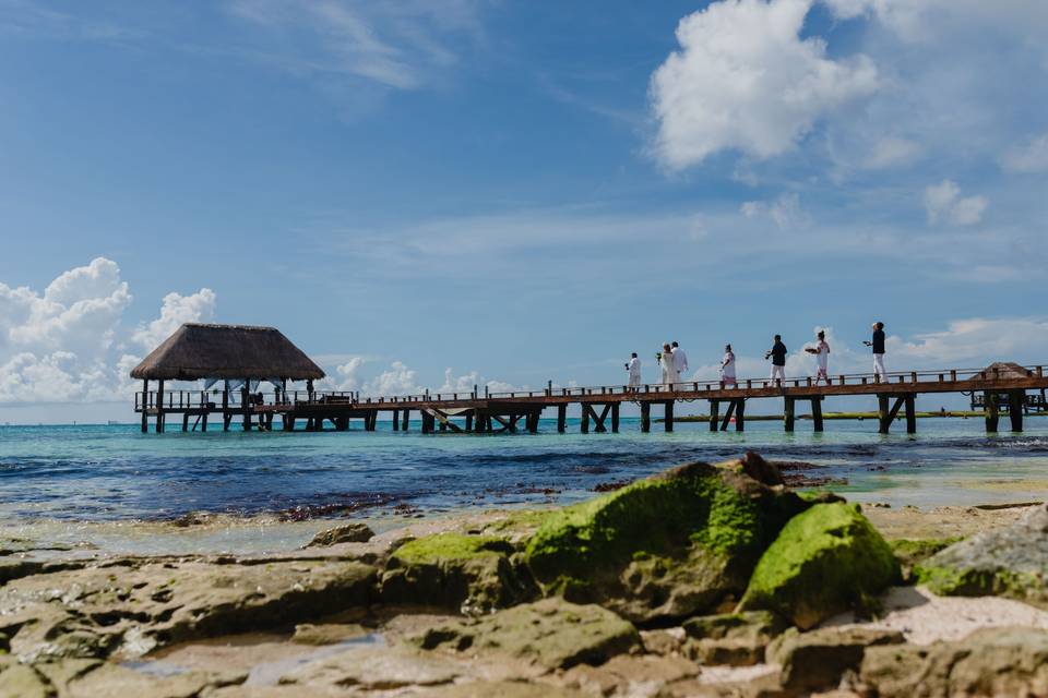 Cancun Wedding Beach Photo