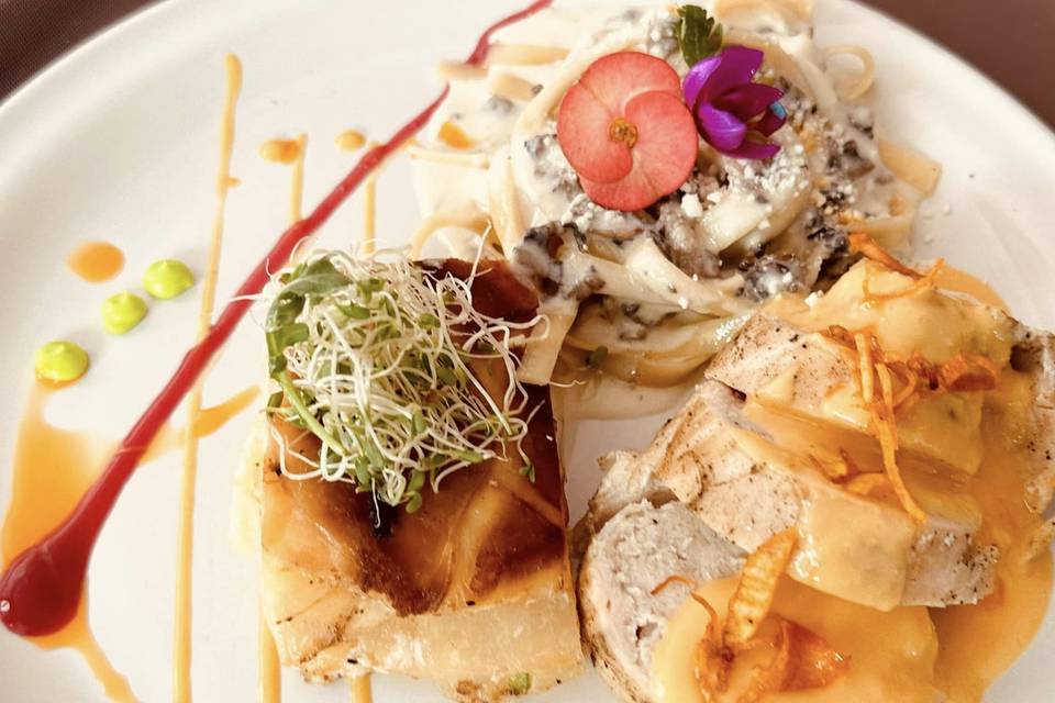 pasta con guarnición