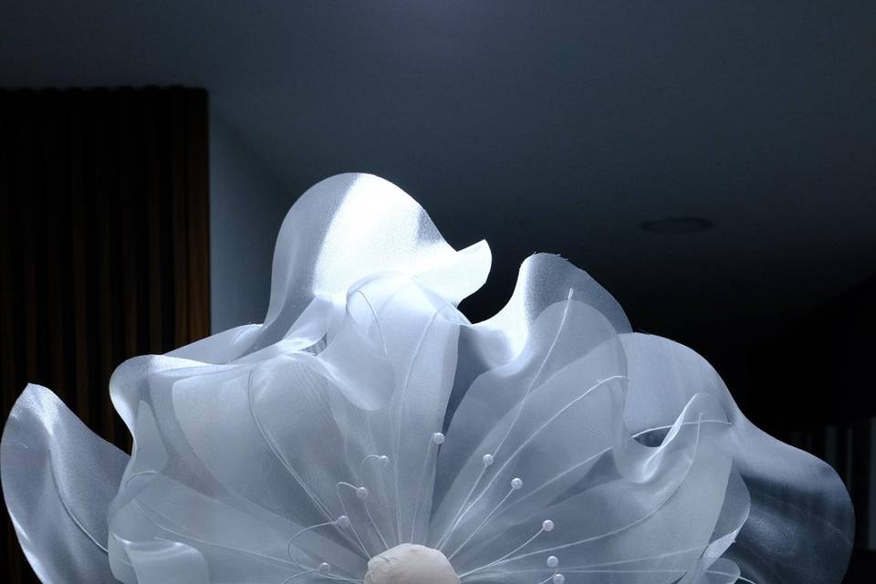 Flor gigante blanca