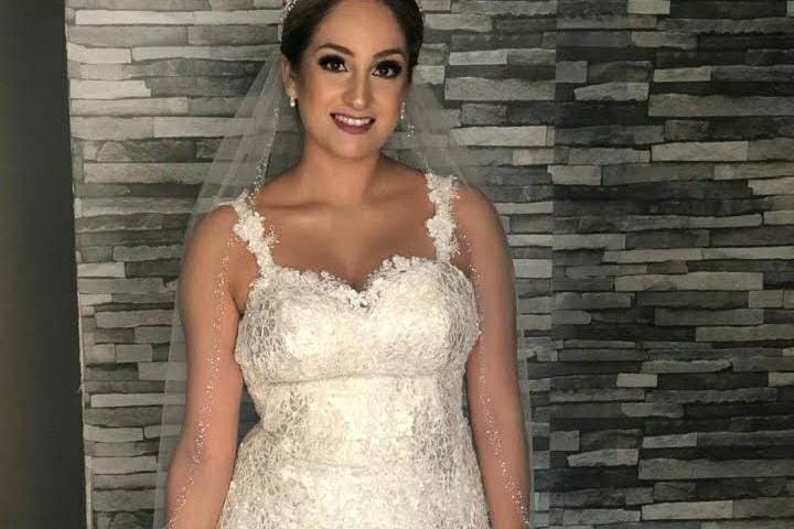 Exquisito vestido de novia