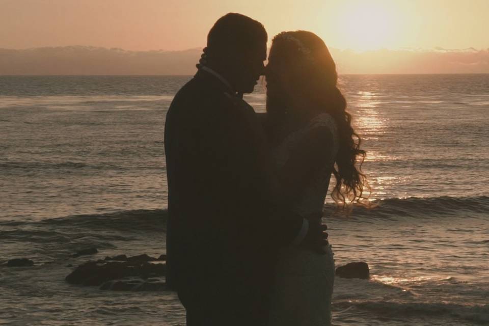 Vídeo boda novios playa