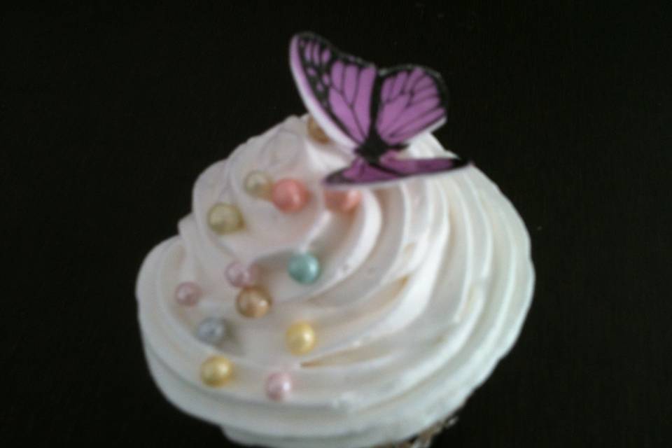 Cupcake con mariposa