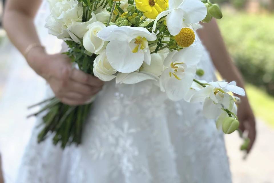 Ramo de novia amarillo