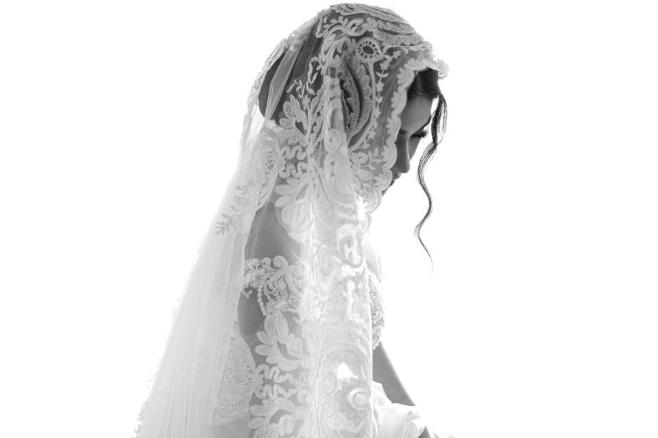 Novia con velo