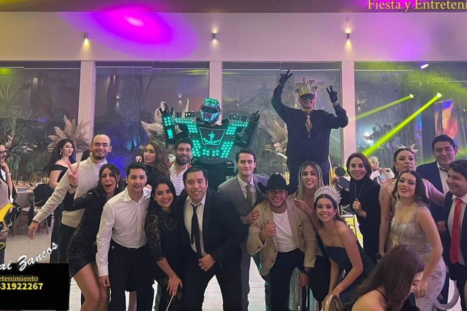 Robot led y zanquero anidador