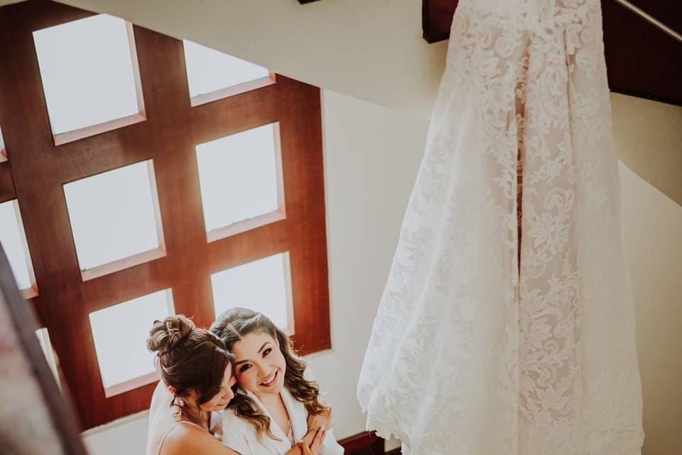 Mom and bride