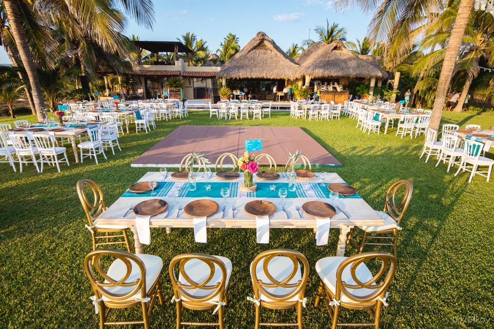 Montaje de boda en la playa