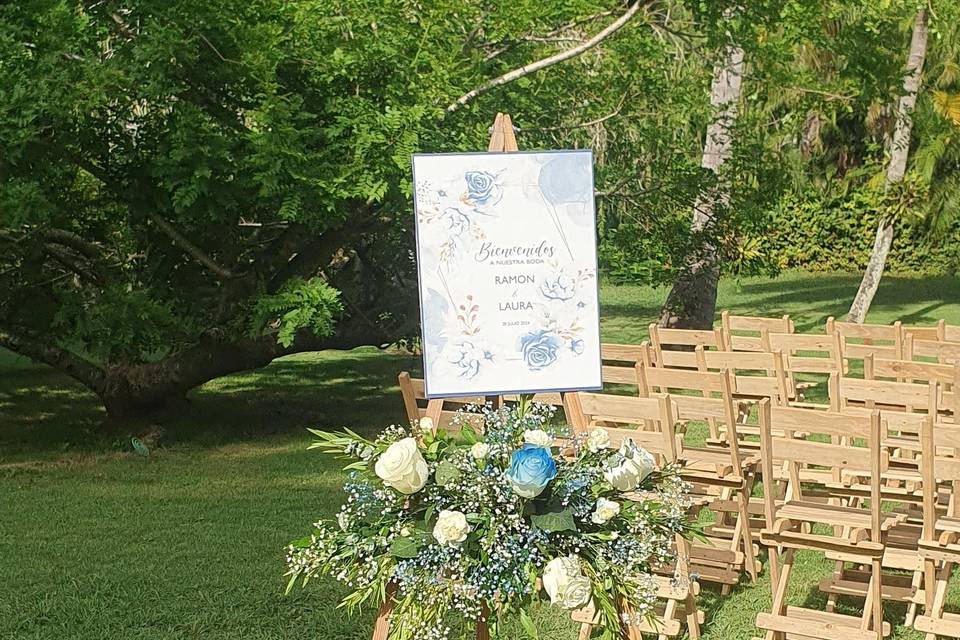 Bienvenida ceremonia jardin