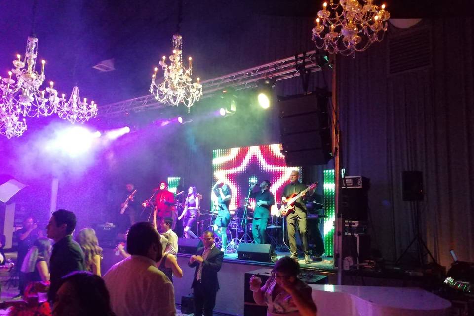 On stage!