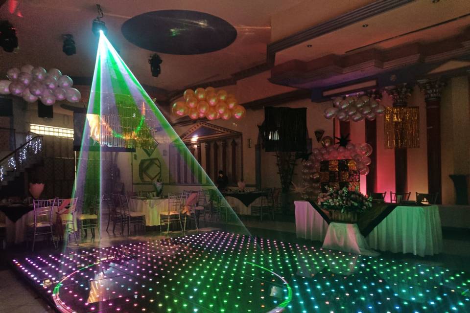 Pista de baile con luces led