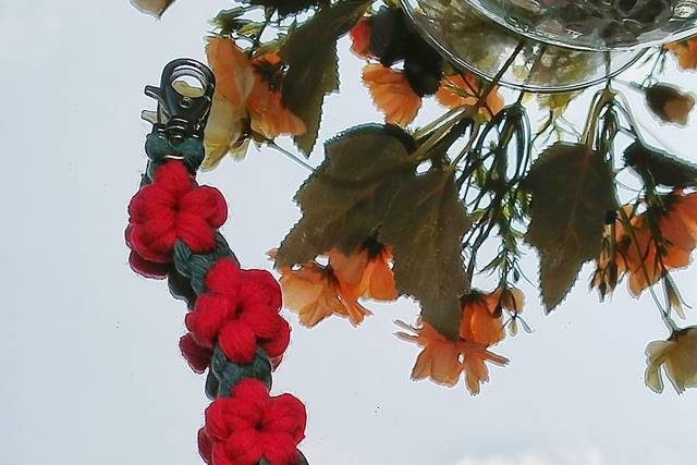 Llavero estilo 4 flores