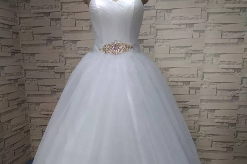 Vestido corte princesa