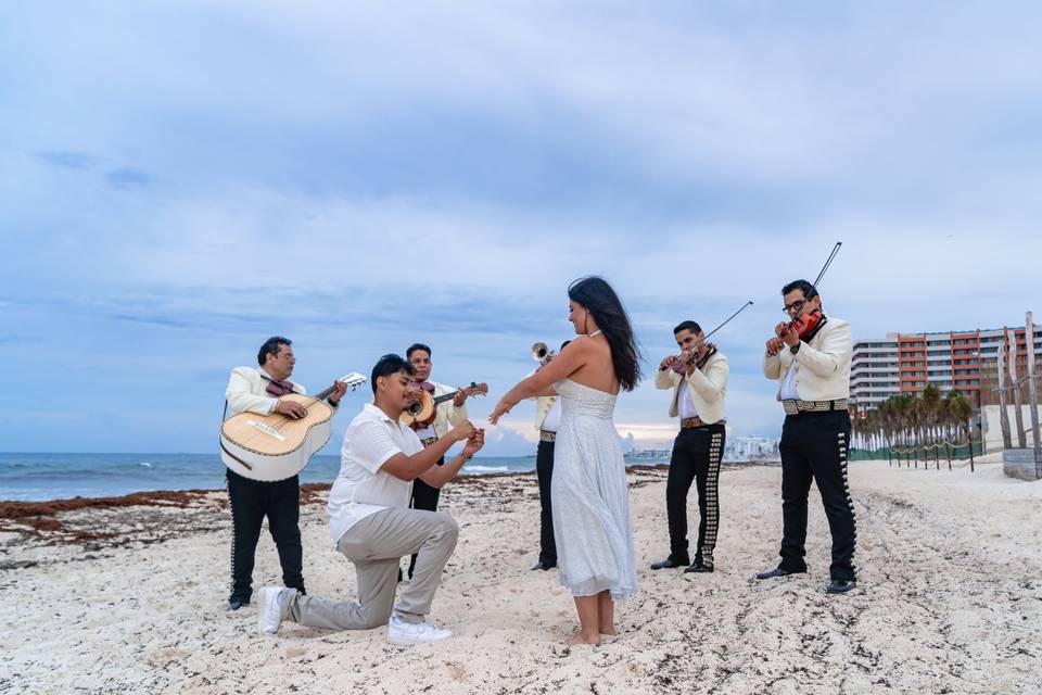 Compromiso en la playa