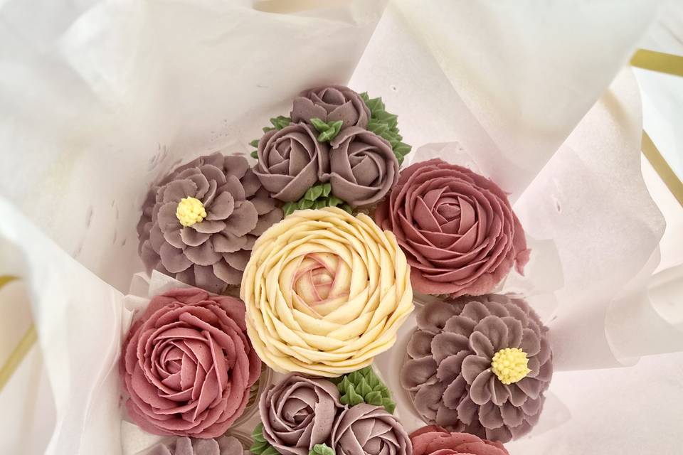 Cupcakes en diferentes colores